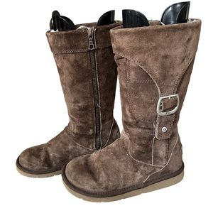 Ugg Cargo lll 5132 Brown Suede and Shearling Boots with Sherpa Lining Size 6
